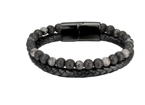 Grounded Volcanic Stone Tigereye Bracelet