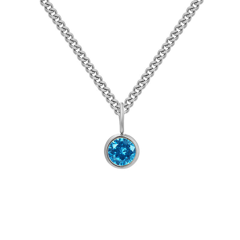 Prismatic Diamond Birthstone Necklace