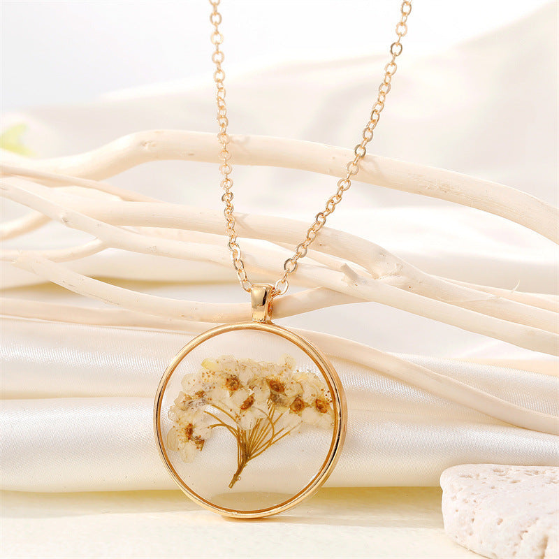 Creative Summer Dried Flower Necklace