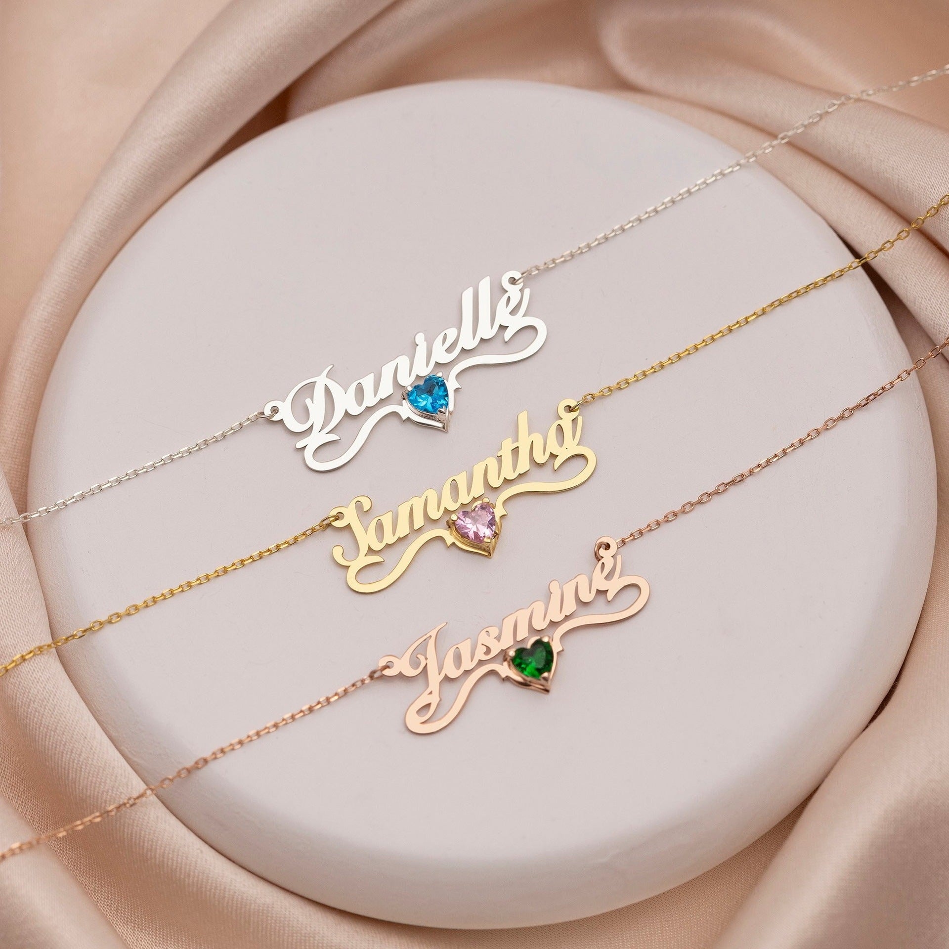 Customized Gleam Crystal Name Necklace