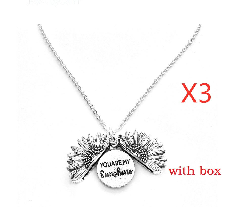 PRICES AMKE NO SENSE Radiating Sunflower Opening Necklace
