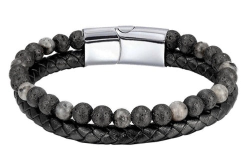 Grounded Volcanic Stone Tigereye Bracelet