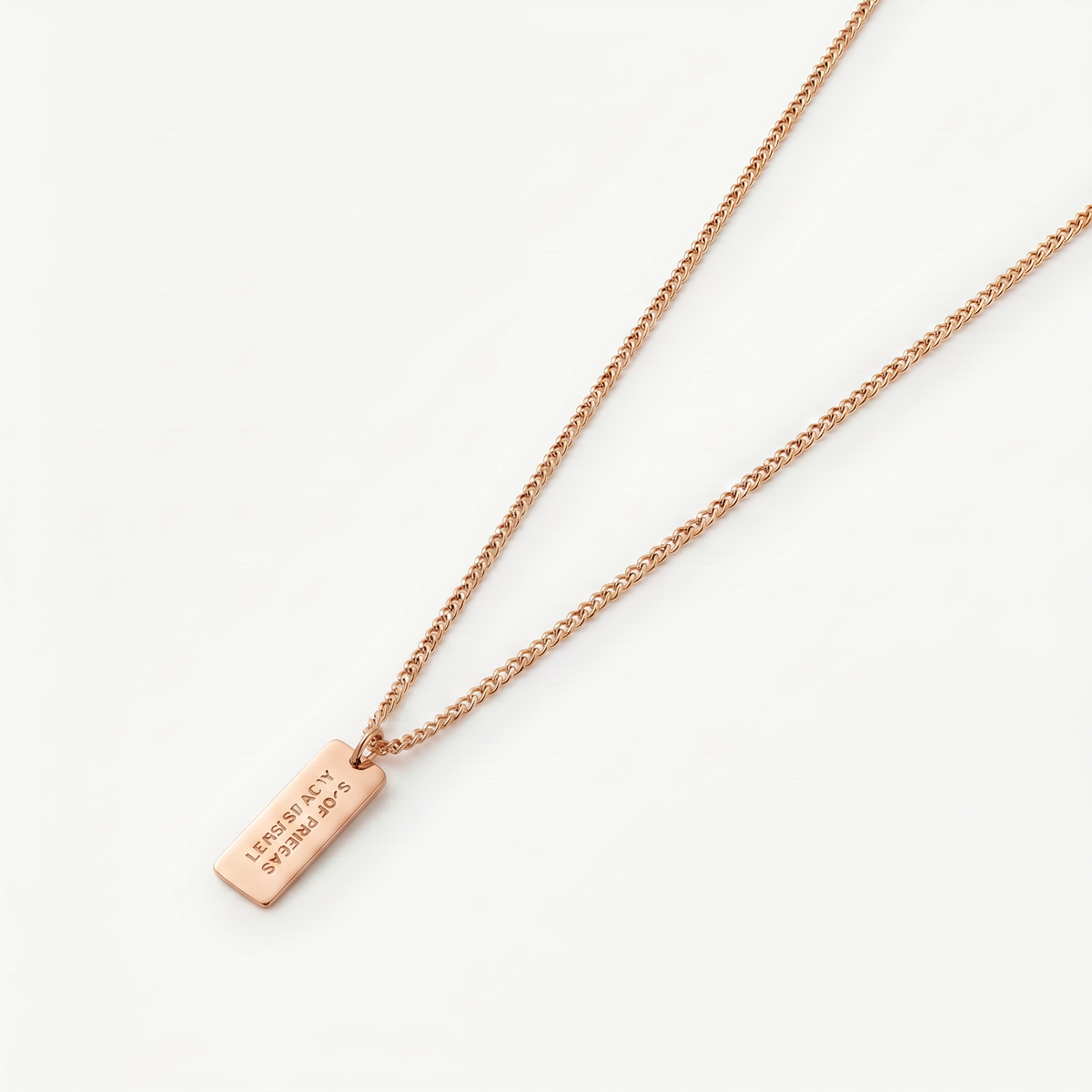 Customized Gold Bar Name Necklace