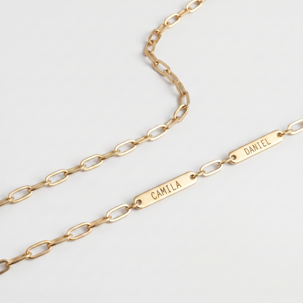 Personalized 3 Name Tag Necklace