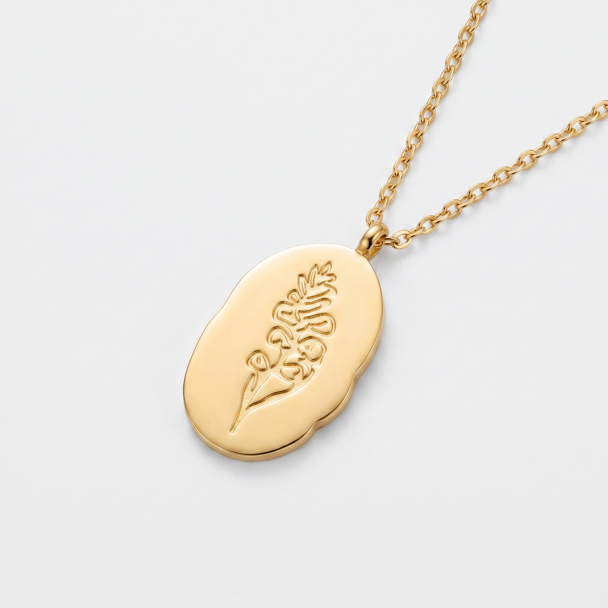 Stainless Steel December Flower Birth Necklace Month