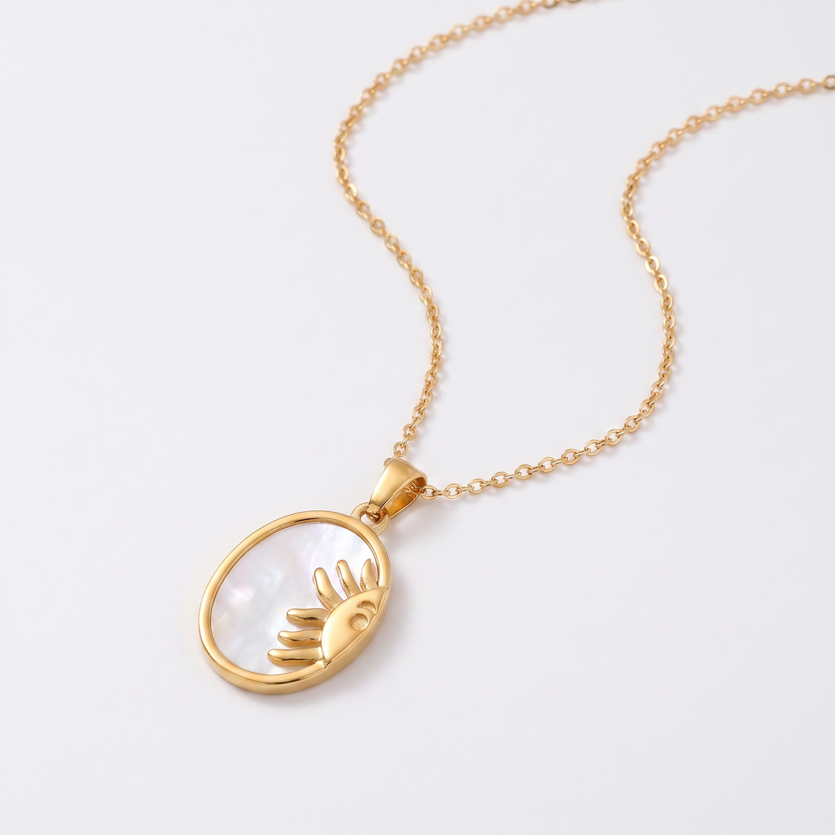 Sunlit, Moonbeam Sun & Moon Necklace