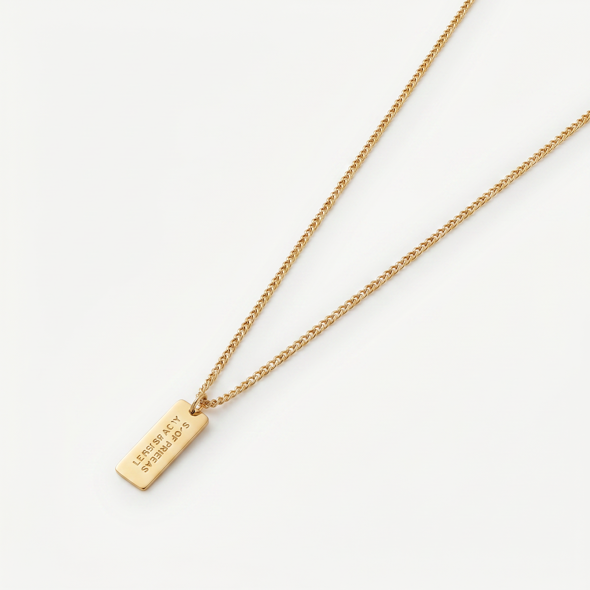Customized Gold Bar Name Necklace