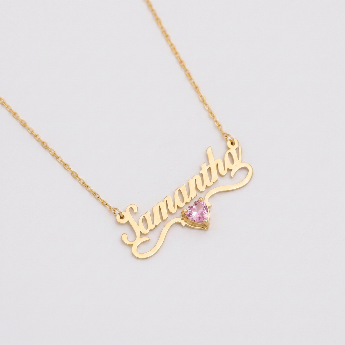 Customized Gleam Crystal Name Necklace