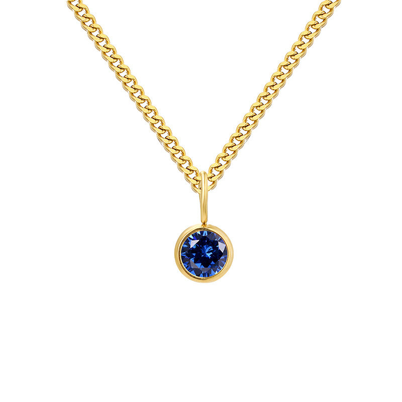 Prismatic Diamond Birthstone Necklace