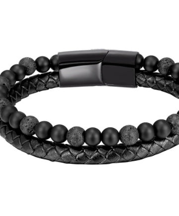 Grounded Volcanic Stone Tigereye Bracelet