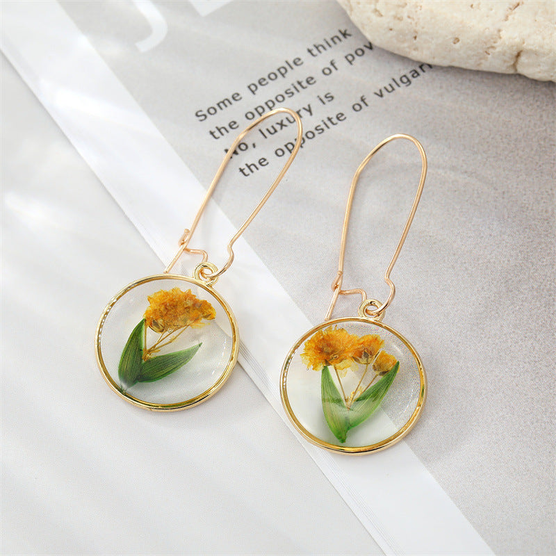 Bohemian Dried Flower Earrings