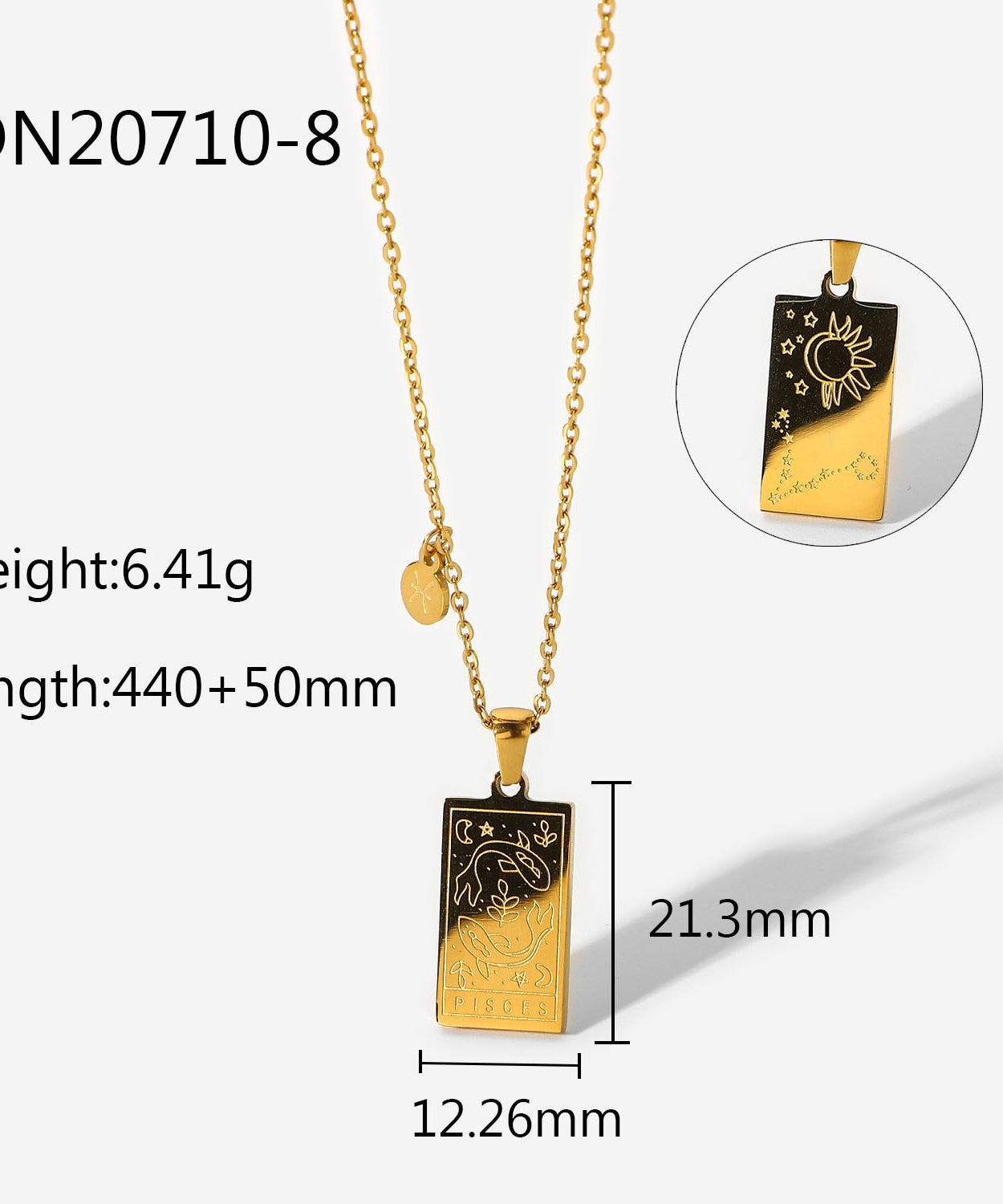 Zodiac Constellation Panel Necklace