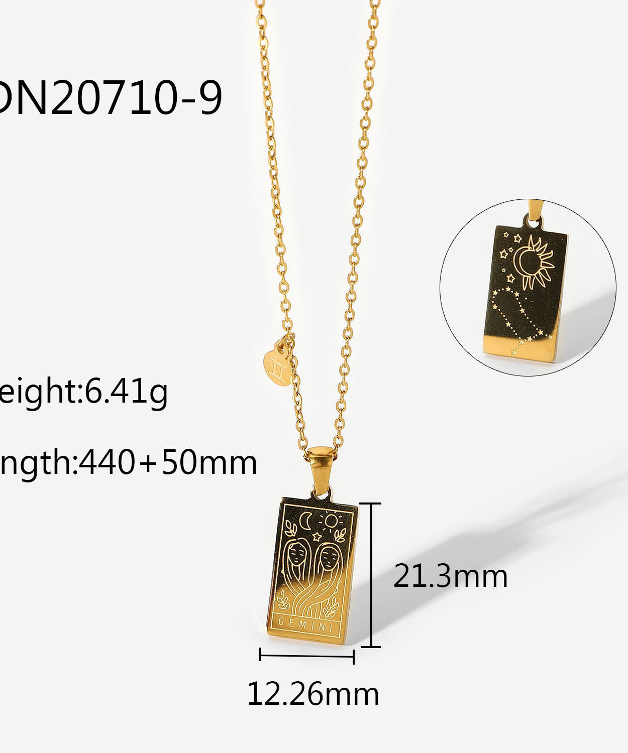 Zodiac Constellation Panel Necklace