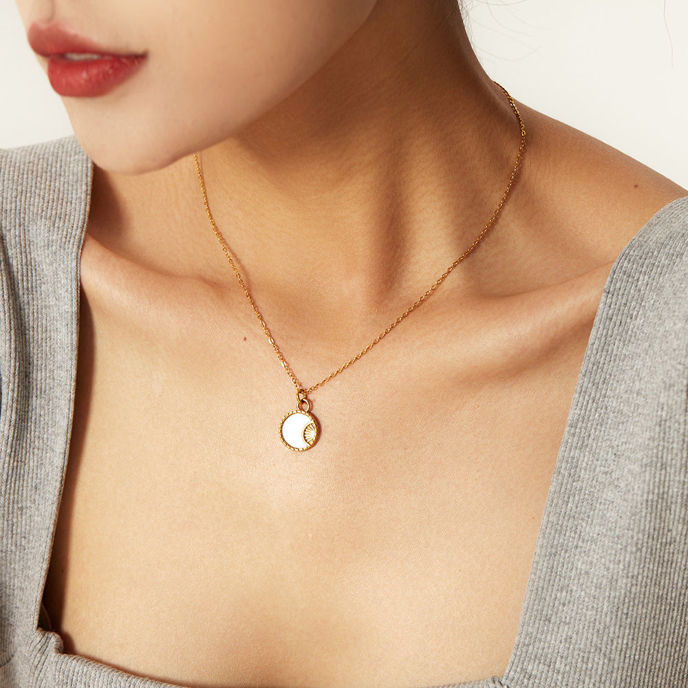 Sunlit, Moonbeam Sun & Moon Necklace