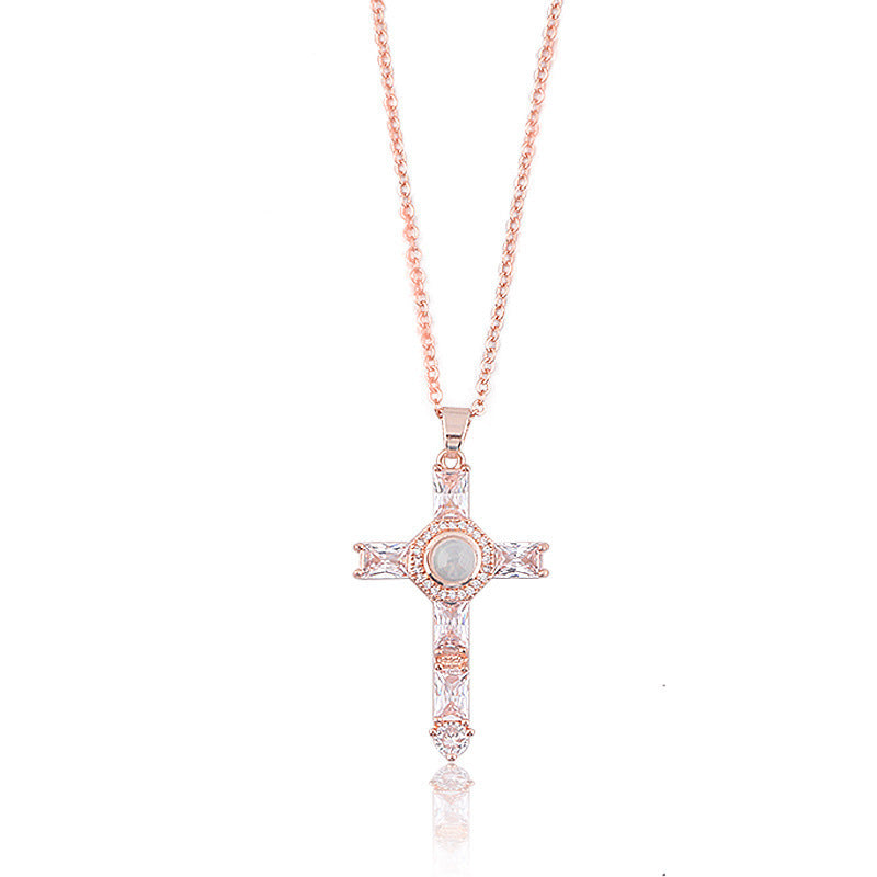 Flawless Cross Projection Necklace