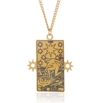THINK HAVE Twelve Constellation Tarot Necklace Retro Constellation Necklace