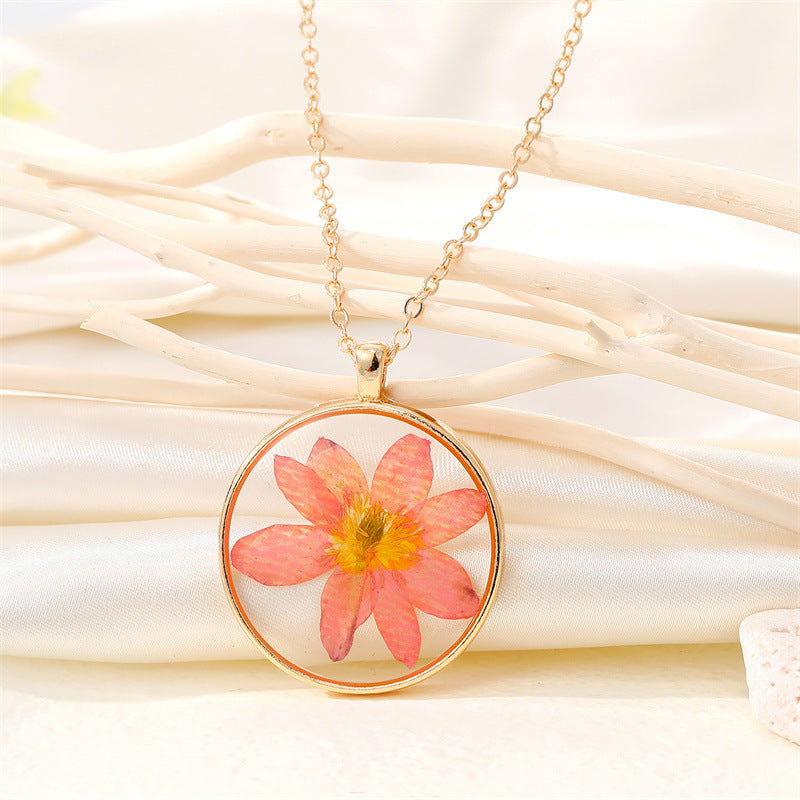 Creative Summer Dried Flower Necklace
