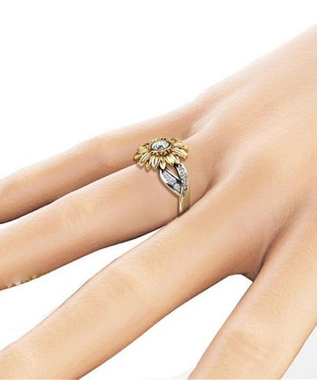 Radiant Blossom Sunflower Ring