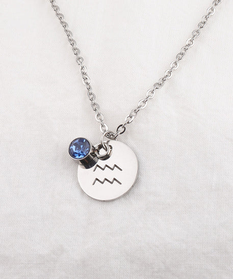 Birthstone necklace of 12 constellations