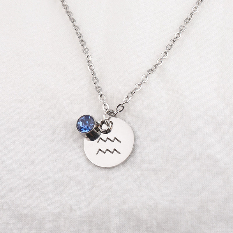 Birthstone necklace of 12 constellations