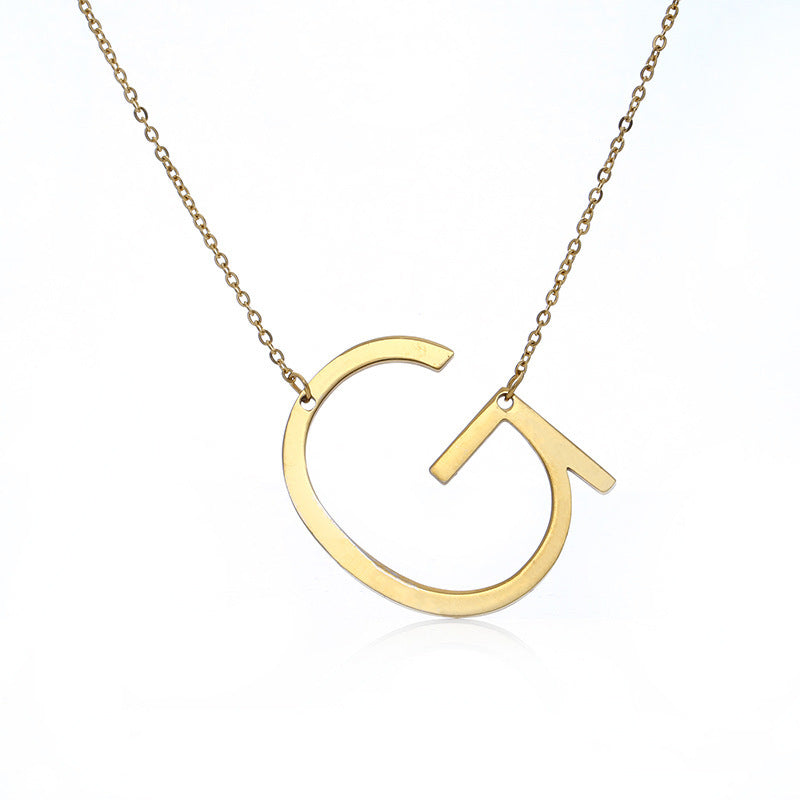 Customized Initial Letter Necklace