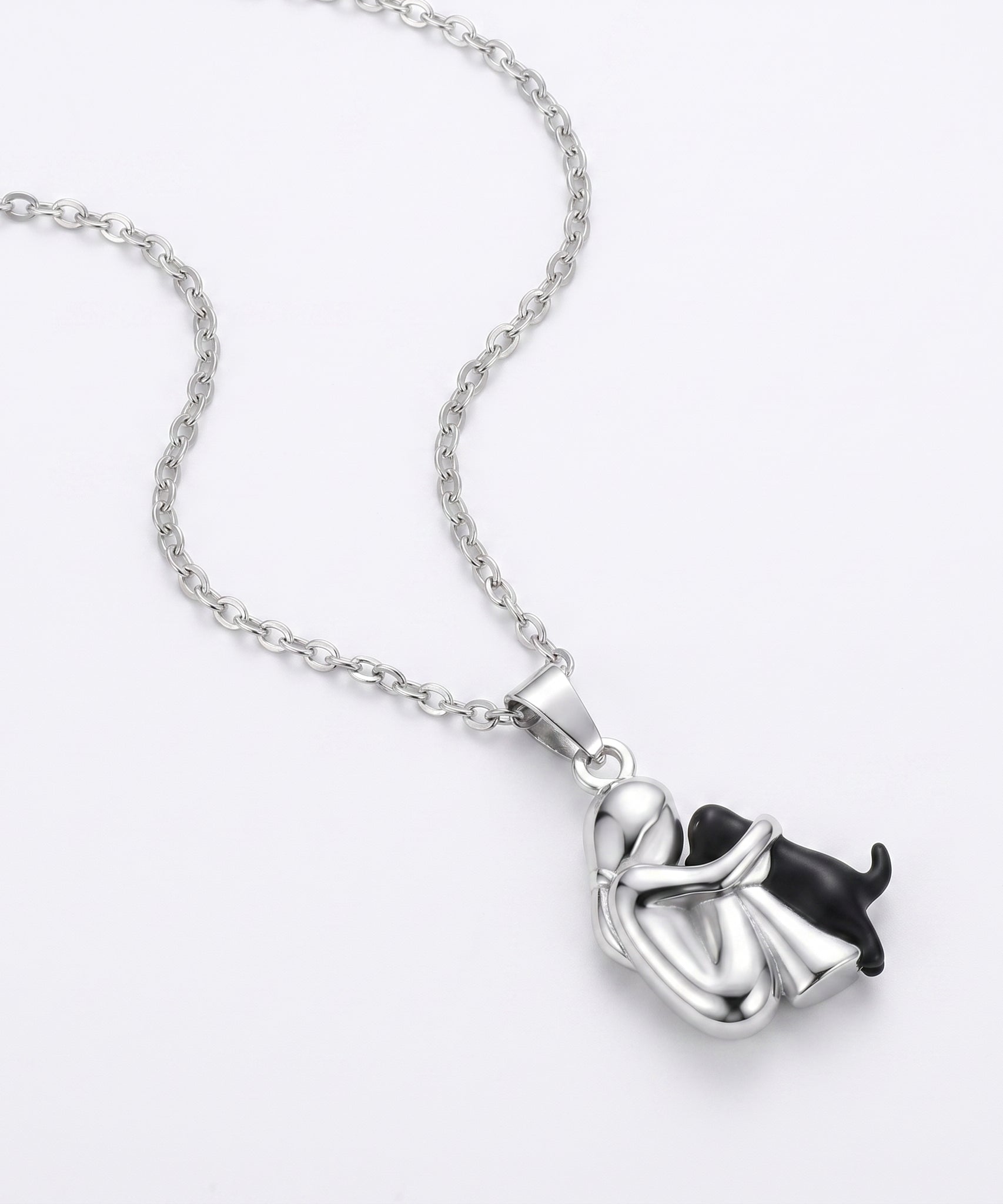 Little Girl And Puppy Dog Necklace