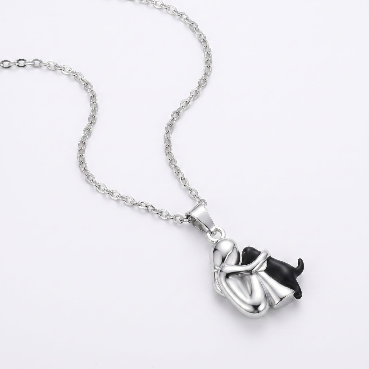 Little Girl And Puppy Dog Necklace