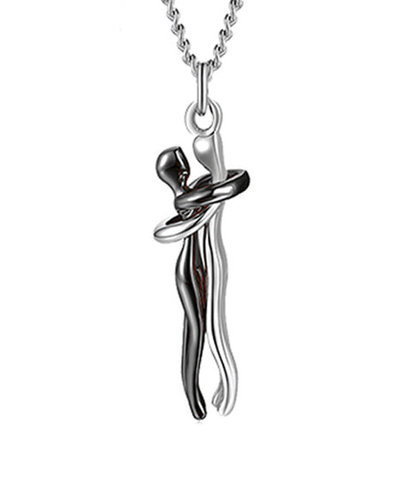 Passion Loving Couple Hugging Necklace