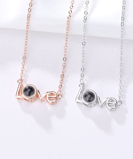 Customized  LOVE Projection Necklace