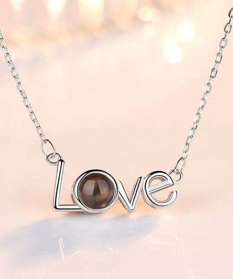 Customized  LOVE Projection Necklace