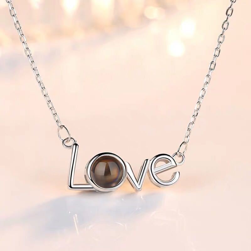 Customized  LOVE Projection Necklace