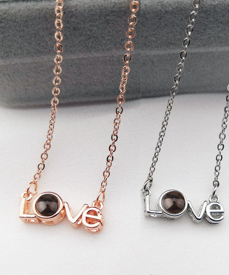 Customized  LOVE Projection Necklace