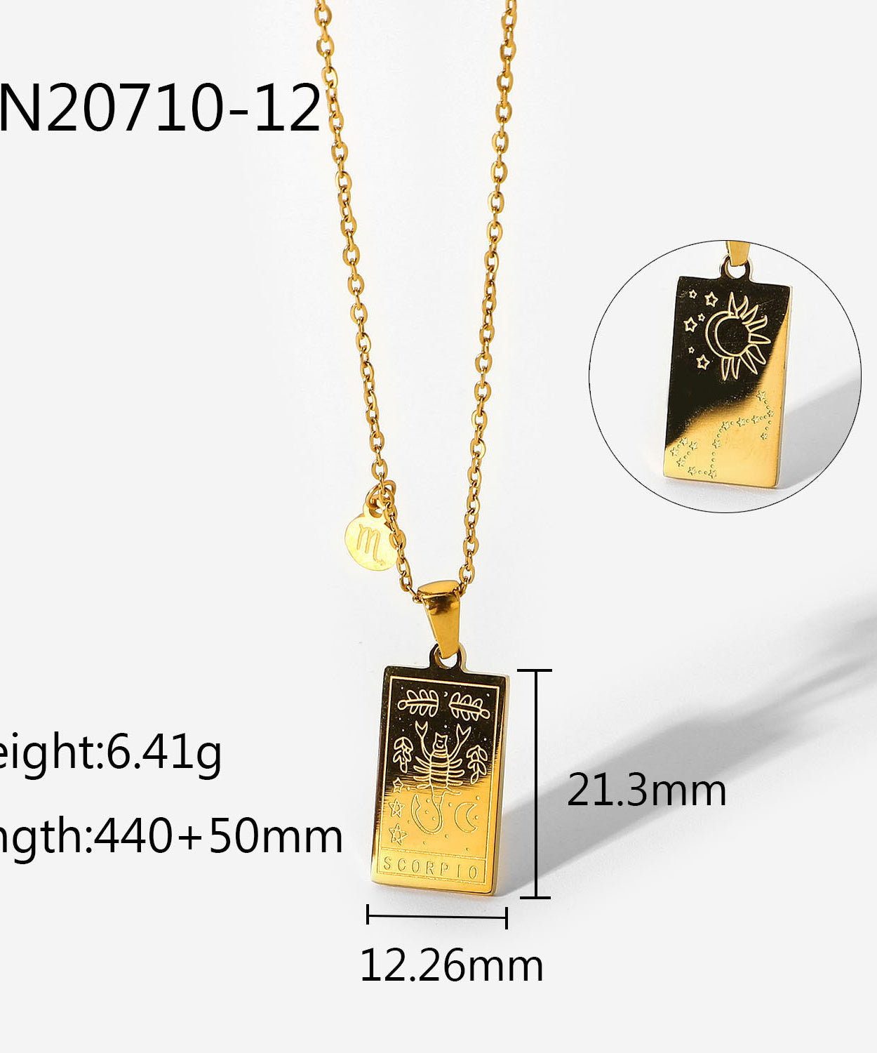 Zodiac Constellation Panel Necklace