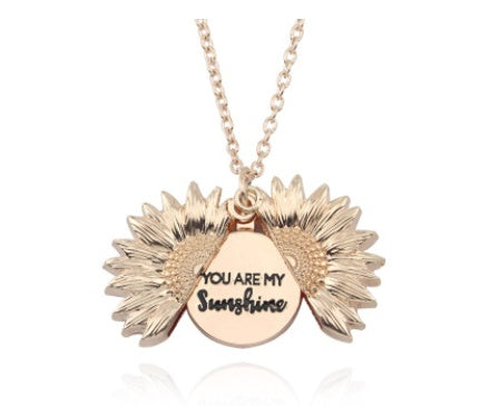 PRICES AMKE NO SENSE Radiating Sunflower Opening Necklace