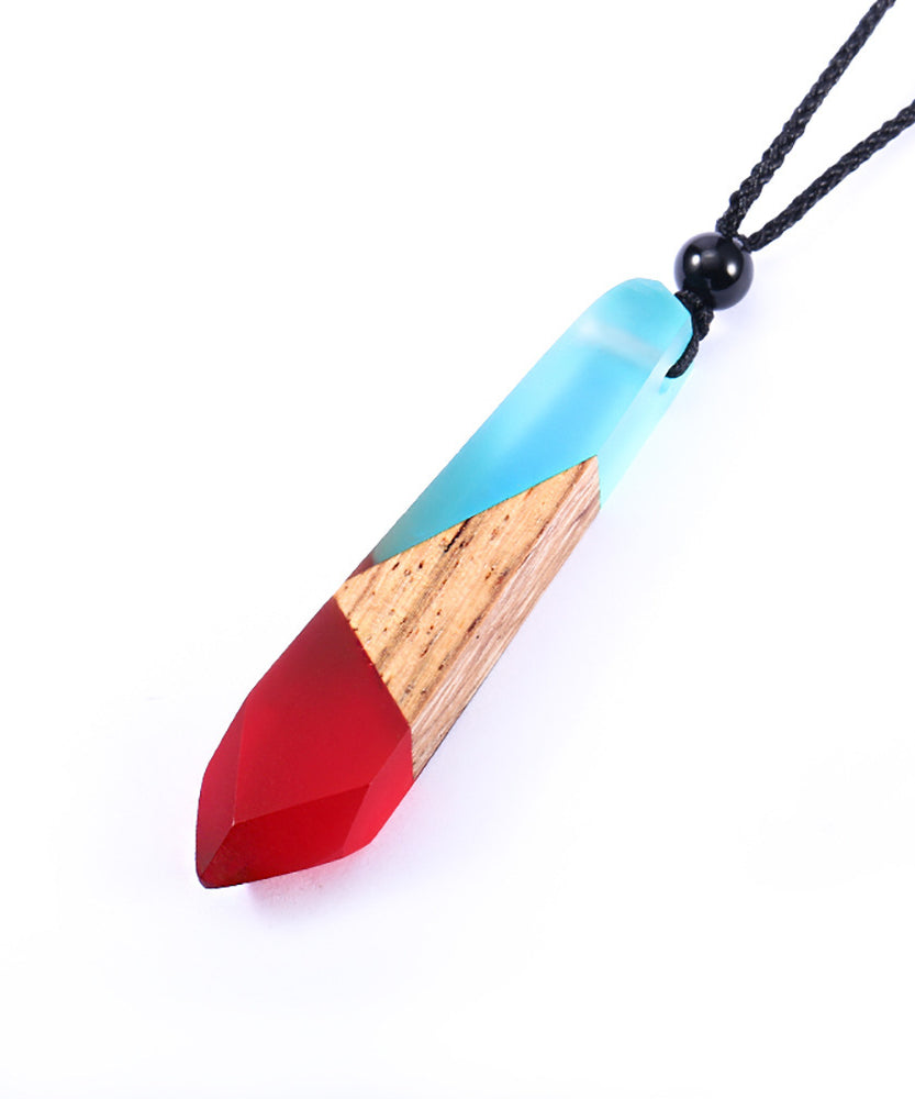 Lustrous Vintage Wood & Resin Necklace