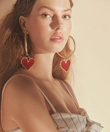 Scintillating Love Themed Earrings