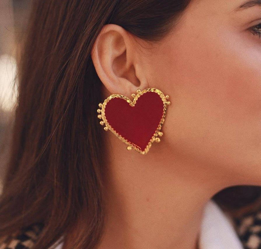 Scintillating Love Themed Earrings