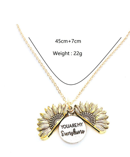 PRICES AMKE NO SENSE Radiating Sunflower Opening Necklace