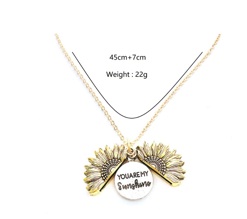 PRICES AMKE NO SENSE Radiating Sunflower Opening Necklace