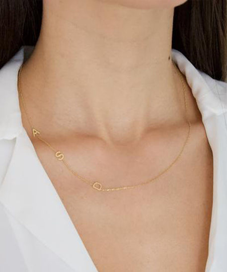 Personalized Lustrous Letter Necklace