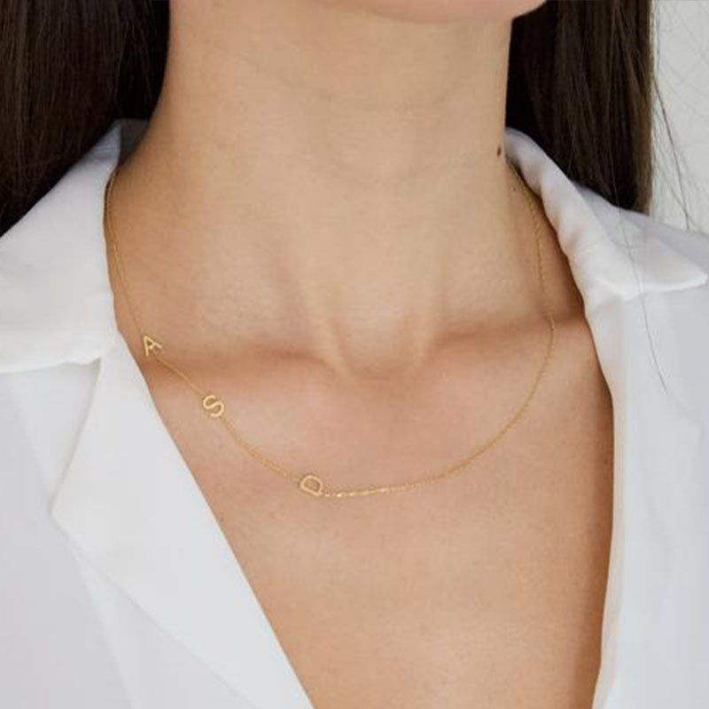 Personalized Lustrous Letter Necklace