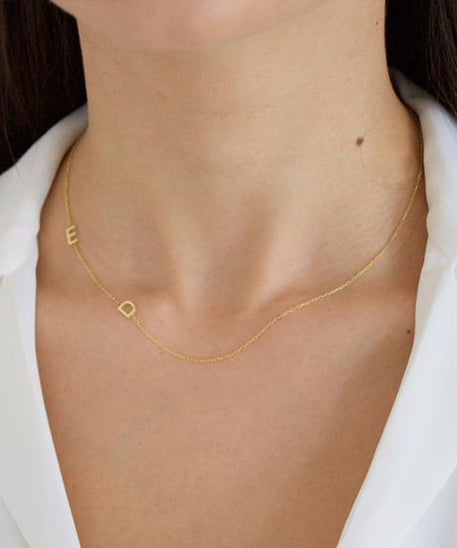 Personalized Lustrous Letter Necklace