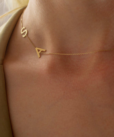 Personalized Lustrous Letter Necklace