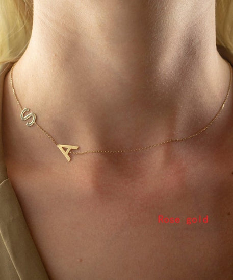 Personalized Lustrous Letter Necklace