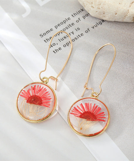 Bohemian Dried Flower Earrings