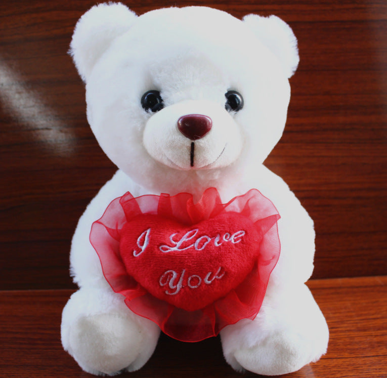 "I Love You" Colorful Bear Recording Hug Plush