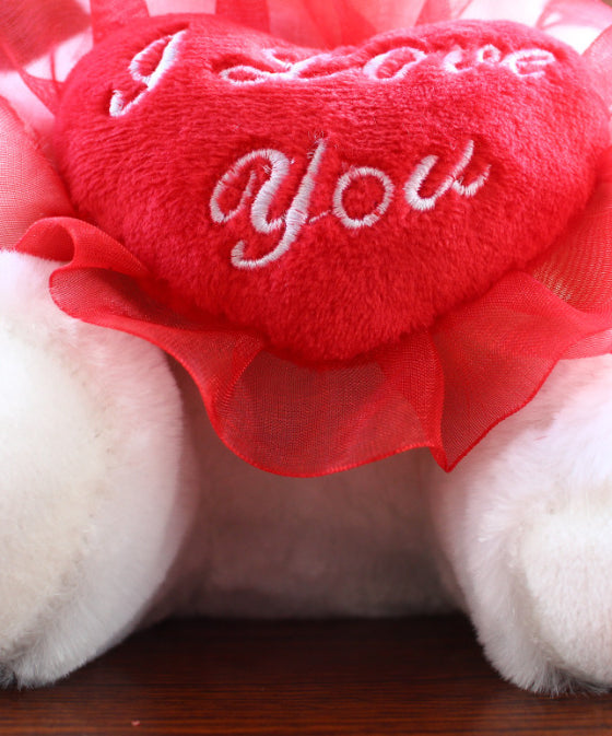 "I Love You" Colorful Bear Recording Hug Plush