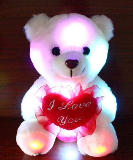 "I Love You" Colorful Bear Recording Hug Plush