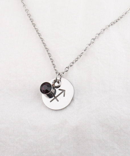 Birthstone necklace of 12 constellations