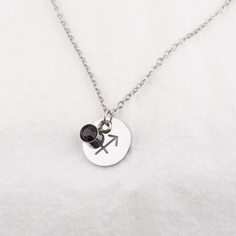 Birthstone necklace of 12 constellations